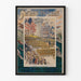 Poster vintage di sfilata militare americana con bandiere