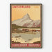 Vintage-Poster Mont Schreckhorn Oberland Schweiz für Wanddekoration