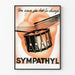 Poster vintage Sympathyl cuore pulsante e tamburo