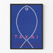 Blue Takai Graphic Wall Poster