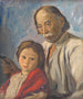 Old man with a little girl - Stefan Polkorb — artwork view