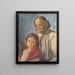 Old man with a little girl - Stefan Polkorb — framed artwork on a wall