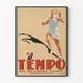 Vintage-Poster Tempo Zigaretten - Sportliche Wanddekoration