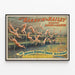Vintage Barnum & Bailey Poster - Viennese Aerial Troupe — framed artwork on a wall