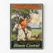 Poster vintage Gulf Coast Sports et Équitation Illinois Central