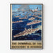Poster militare vintage convoglio navale alleato nel Mediterraneo