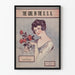 Poster vintage "The Girl in the U.S.A." illustrazione di Charlotte Bates