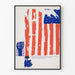 Poster grafico bandiera americana stilizzata Peter Paul Piech
