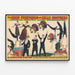 Vintage-Poster der Meisterakrobatentruppe - Livingstone, Davene & De Mora — gerahmtes Bild an der Wand