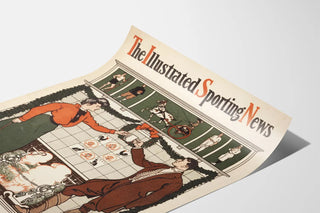 Poster vintage The Illustrated Sporting News edizione speciale di Natale