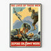 Vintage military poster « The Lives of These Men Depend on Your Work »