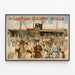Poster vintage The London Gaiety Girls - arrivo a New York — quadro incorniciato alla parete
