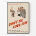 Poster vintage di prevenzione dello spreco di gas - Don't Be Fuel-ish