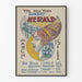 Poster vintage New York Sunday Herald 1896