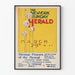 Vintage poster of The New York Sunday Herald, March 29, 1896