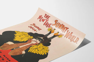 Poster vintage The New York Sunday World - Arte decorativa illustrata