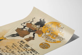 Poster vintage The New York Sunday World - Decorazione murale retrò