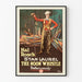 Vintage poster for the film The Noon Whistle featuring Stan Laurel