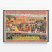 Vintage-Poster Barnum & Bailey Die unvergleichlichen Wunderkinder - Retro-Wanddekoration — gerahmtes Bild an der Wand