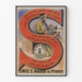 Poster vintage Singer Macchina da cucire Tunisi 5 Avenue de France