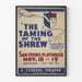Vintage Shakespeare comedy poster The Taming of the Shrew