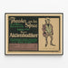 Vintage German Theater Poster Der Aktienbudiker — framed artwork on a wall