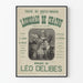 Poster vintage operetta L'Écossais de Chatou di Léo Delibes