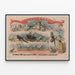 Poster vintage Teatro H. Abdy con pappagalli danzanti — quadro incorniciato alla parete