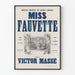 Poster Teatro Opéra-Comique Miss Fauvette Victor Massé