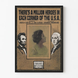 Poster vintage "There are a Million Heroes in Each Corner of the U.S.A."