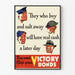 Poster vintage invito all'acquisto di obbligazioni di guerra Victory Bonds