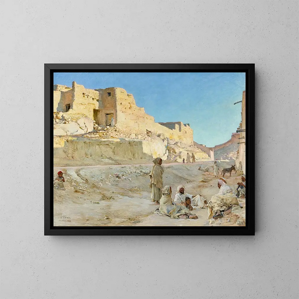 Repos à l'ombre de Bou Sada - Étienne Dinet — gerahmtes Bild an der Wand