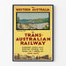 Vintage Poster of the Trans-Australian Railway towards Western Australia