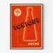 Vintage Tonic Poster with Rock Illustration and Orange Bottle