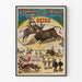 Poster vintage Toros a Cadice parodia pantomima Beïso