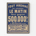 Vintage-Werbeplakat der Zeitung Le Matin