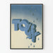 Poster murale vintage Toux in rilievo con gocce d'acqua