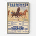 Vintage-Poster zum Trabrennen am Trabrennplatz im Prater