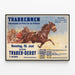 Vintage-Poster zum Trabrennen im Prater - Dekoratives Reitposter — gerahmtes Bild an der Wand