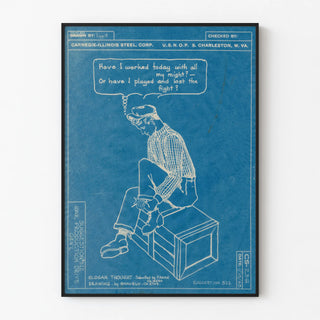 Poster vintage blu War Production Drive