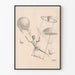 Vintage poster of trapeze acrobats and balloons