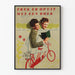 Vintage-Poster „Trek er op uit met een boek“ Wanddekoration
