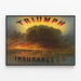 Poster vintage Triumph Insurance Co. Incendio ottobre 1871 — quadro incorniciato alla parete