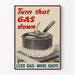 Poster retrò vintage cucina economica a gas