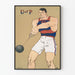 Vintage-Poster U oder P Gewichtheber – Sportliche Wanddekoration