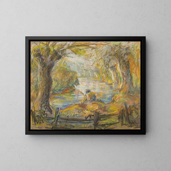 Am Flussufer - Ludovit Varga — gerahmtes Bild an der Wand