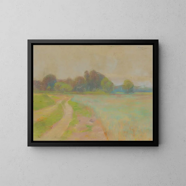 Una strada di campagna - Ludovit Ordok — quadro incorniciato alla parete