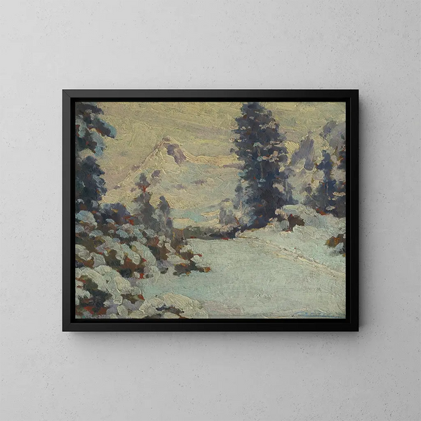 Paesaggio invernale - Ludovit Ordok — quadro incorniciato alla parete