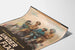 Poster murale vintage guerra sotto quattro bandiere