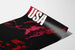 Jazz USA Poster with Musicians in Red Light